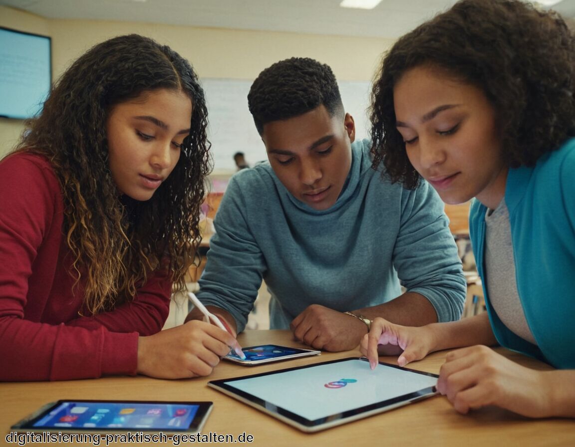 Erleichterung der Zusammenarbeit in Gruppenprojekten   - Tablets und Smartboards im Klassenzimmer