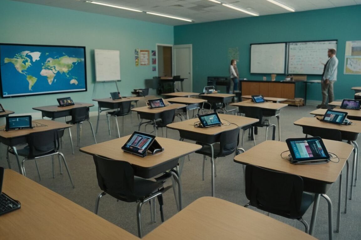 Tablets und Smartboards im Klassenzimmer
